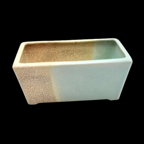 MCM Vintage Hand Painted Crackle Planter Floral Motif - Picture 5 of 8